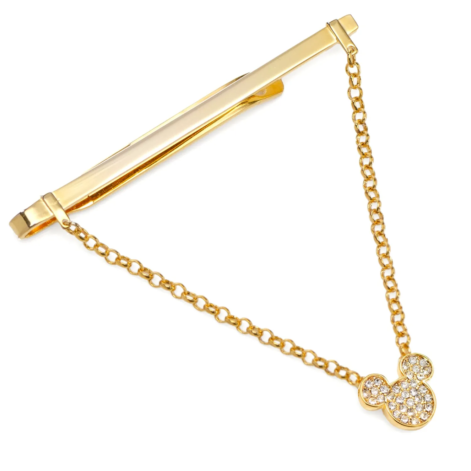 Store Mickey Gold Crystal Chain Tie Bar Movies & Characters Tie Bars
