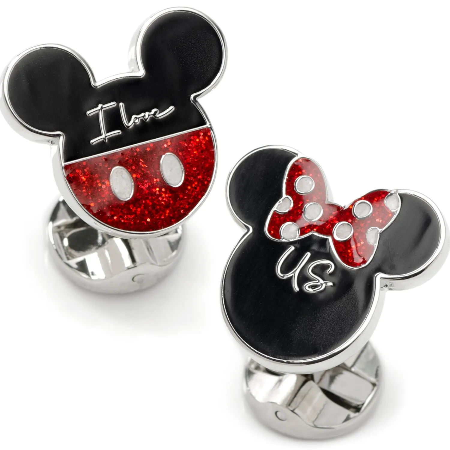 Cheap Mickey Minnie "I Love Us" Cufflinks Luxury Cufflinks | Movies & Characters Cufflinks