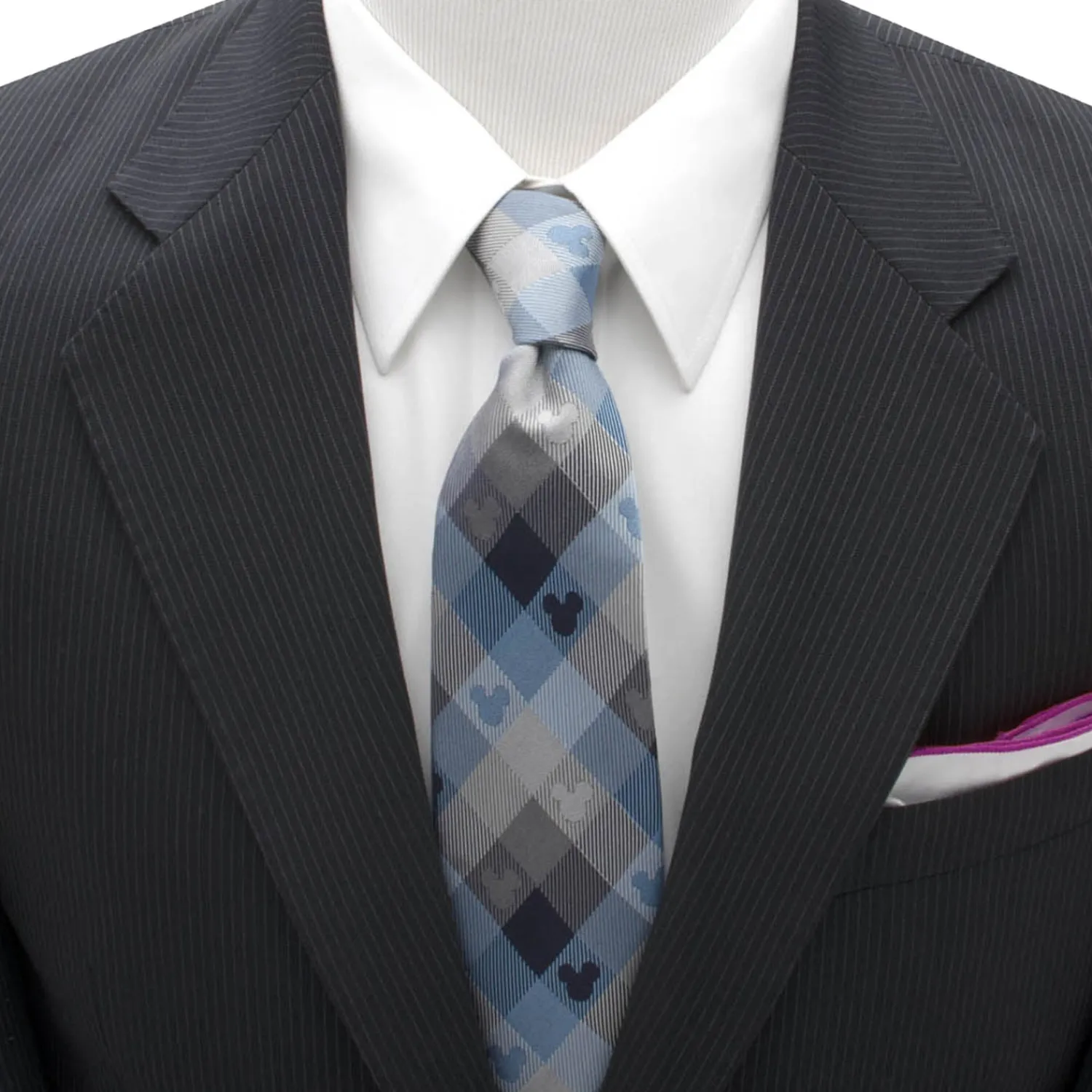 Shop Mickey Mouse Blue Plaid Mens Tie Disney Ties