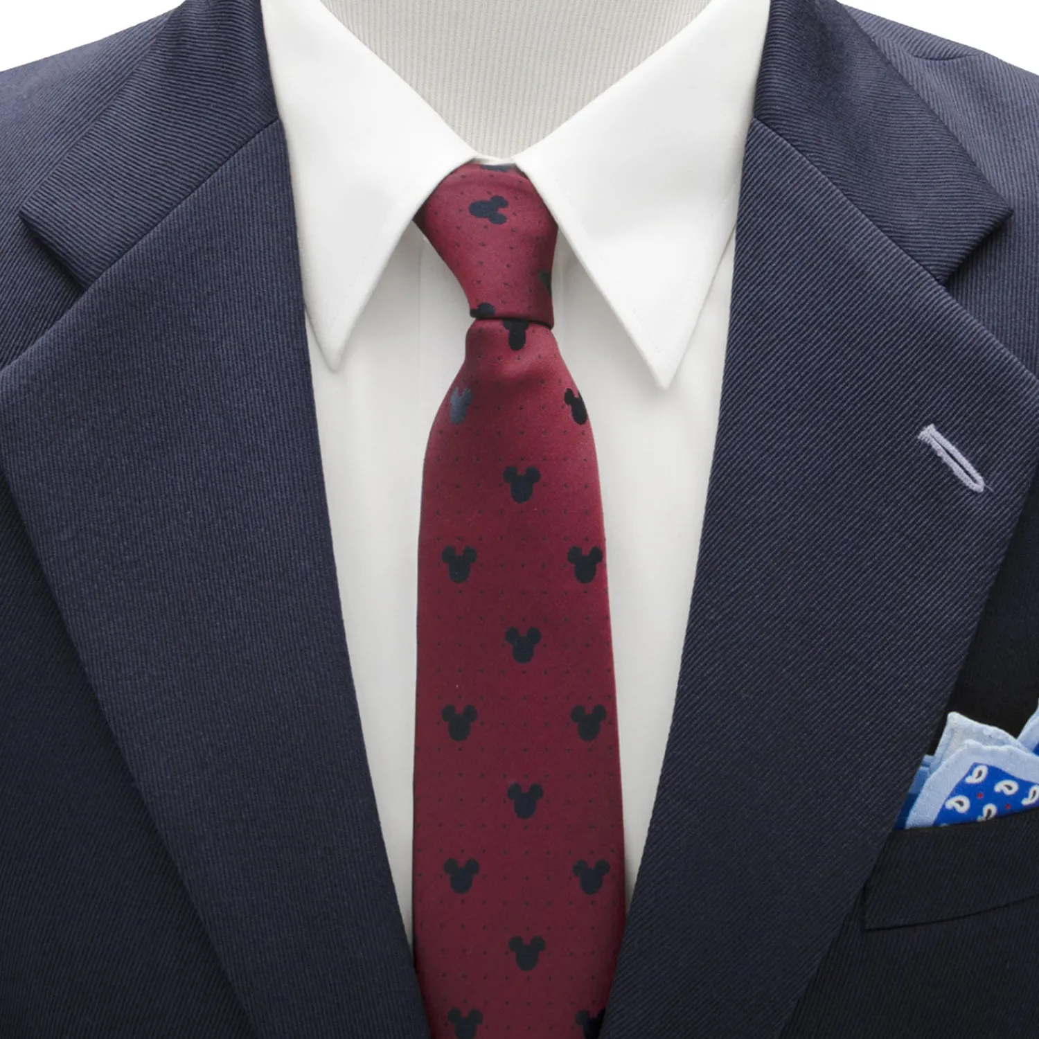 Cheap Mickey Mouse Red Pin Dot Men's Tie Disney Ties