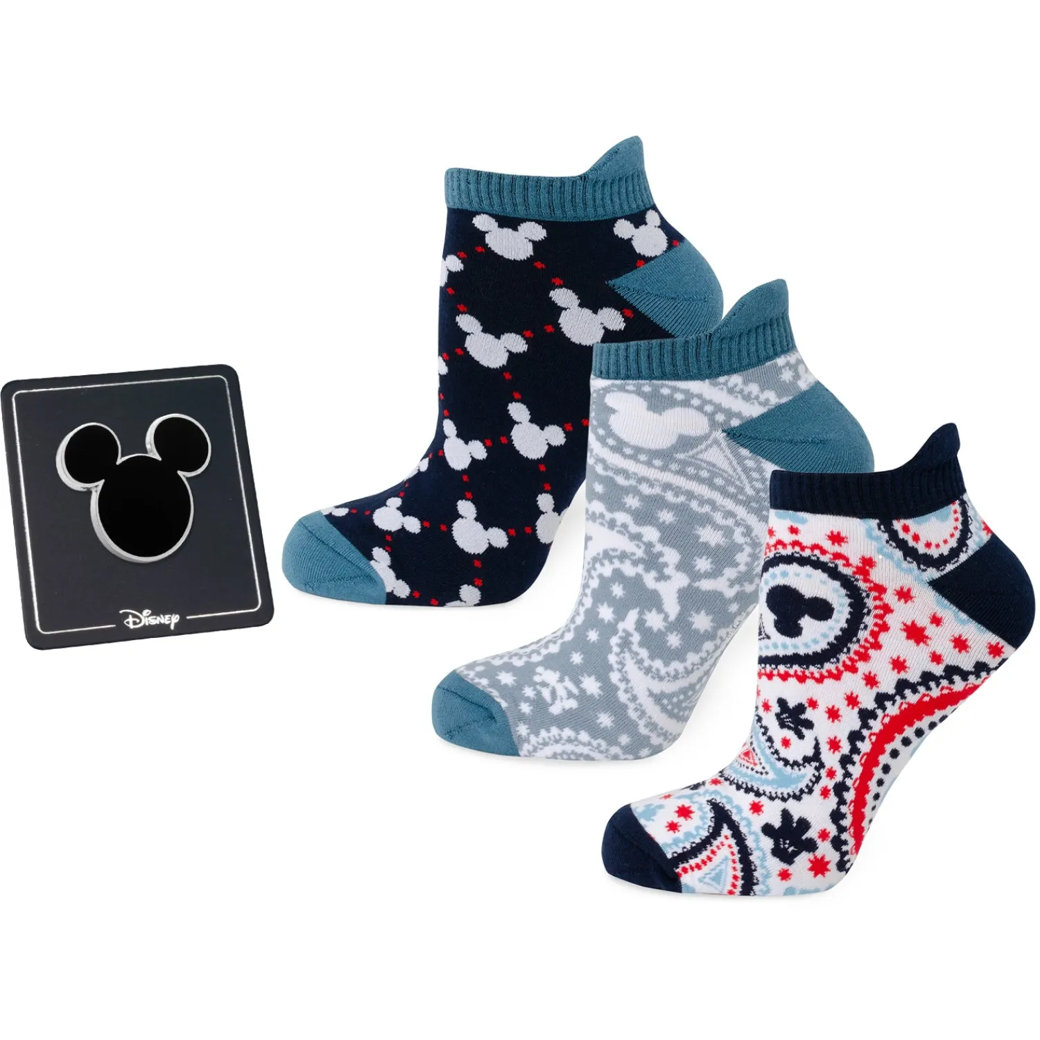 Shop Mickey Mouse Silhouette Ankle Gift Set Socks