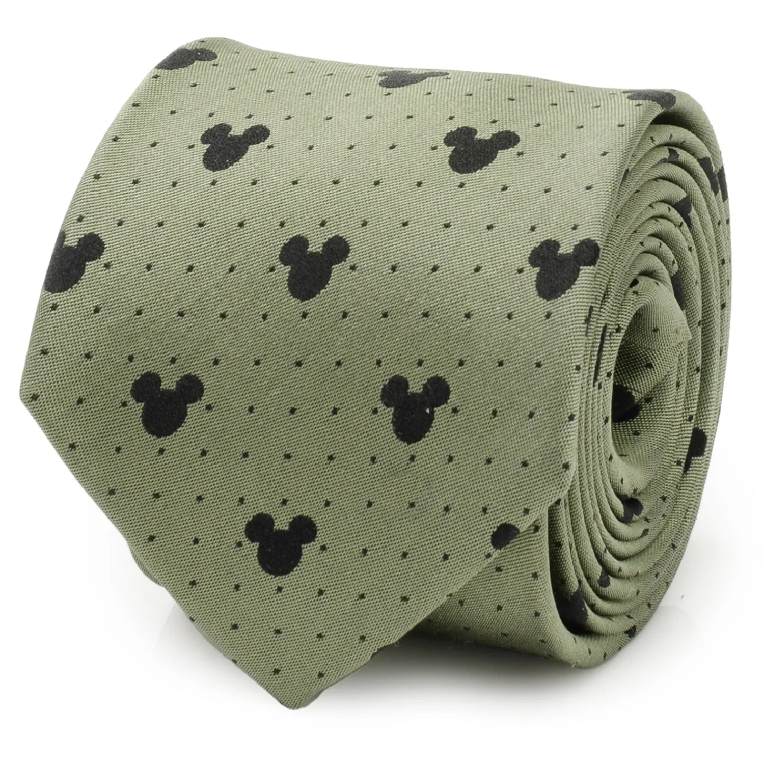 Shop Mickey Silhouette Dot Green Men's Tie Disney Ties