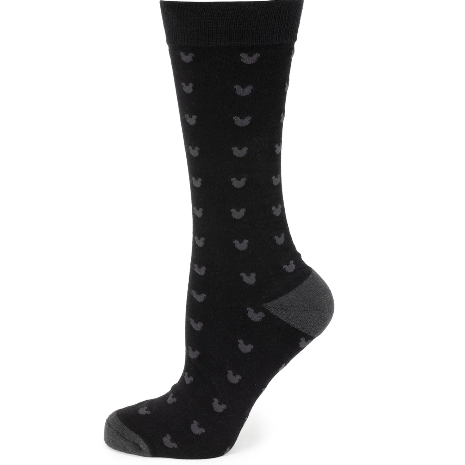 Outlet Mickey Silhouette Motif Black Sock and Mickey Blue Lapel Pin Gift Set Socks