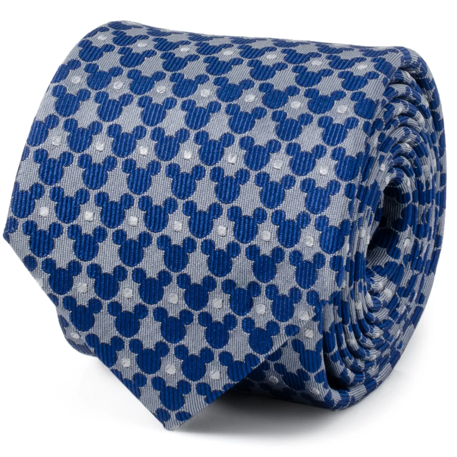 New Mickey Silhouette Pattern Dot Blue Tie Disney Ties