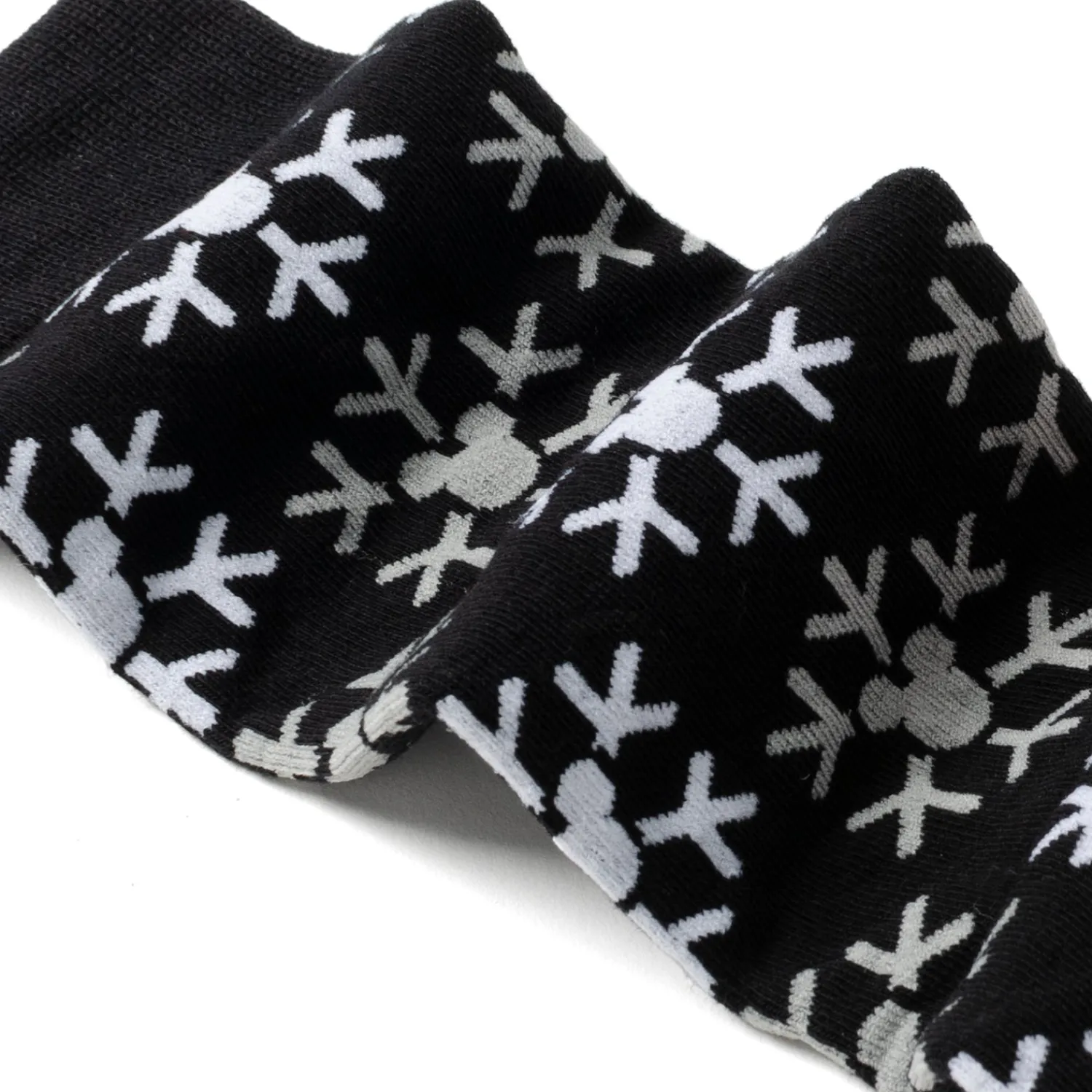 Fashion Mickey Snow Black Sock and Mickey Blue Lapel Pin Gift Set Socks