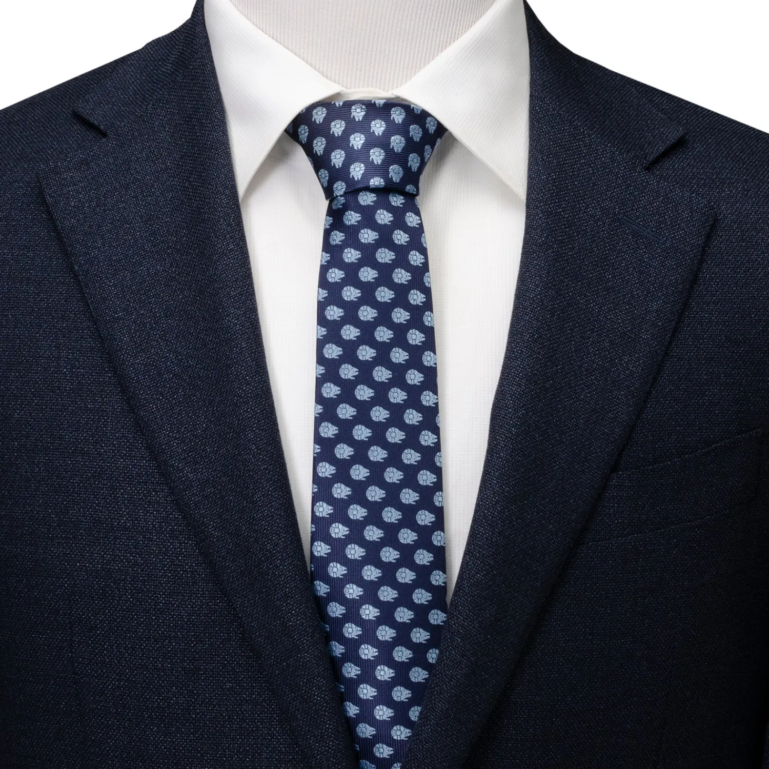 Shop Millennium Falcon Blue Tonal Mens Tie Star Wars Ties