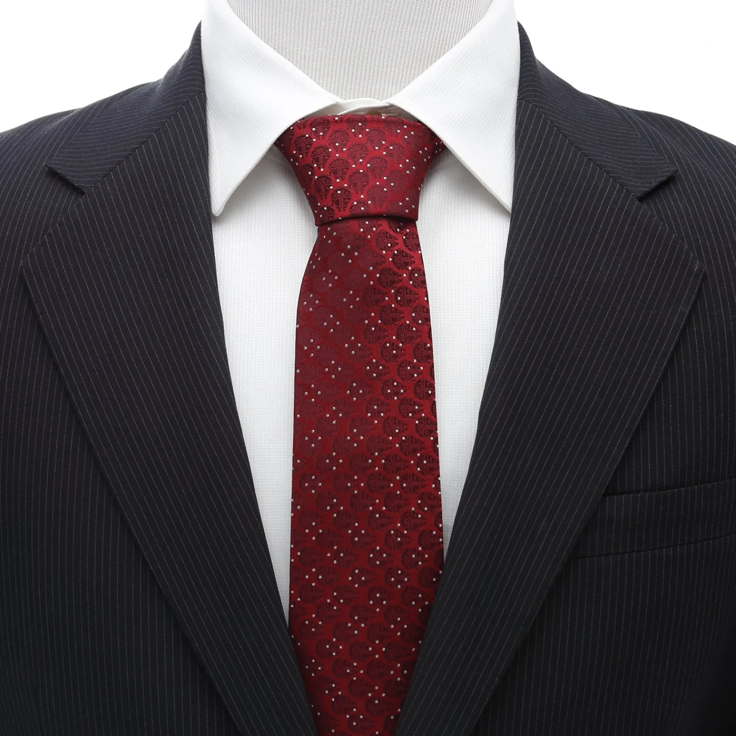 Best Millennium Falcon Dot Red Men's Tie Star Wars Ties
