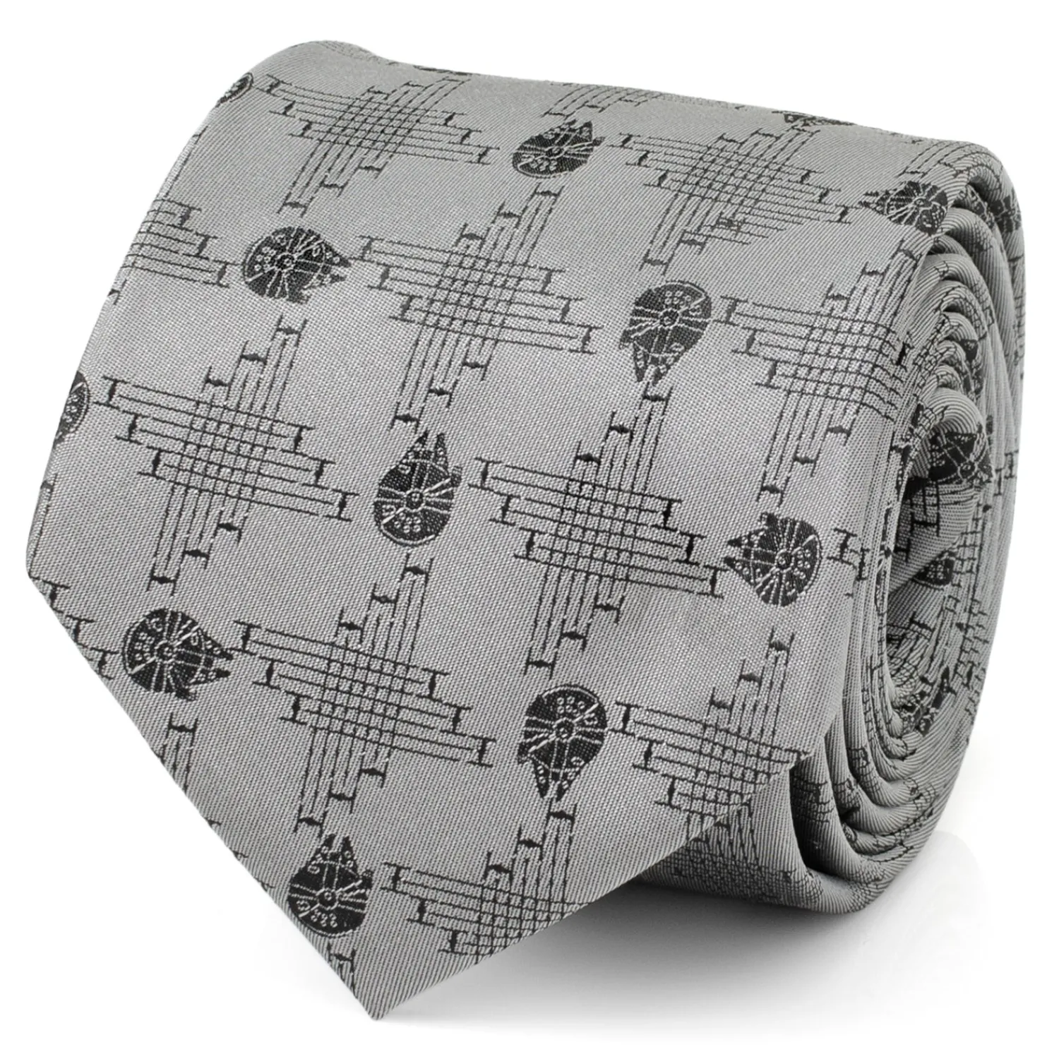 Best Millennium Falcon Gray Men's Tie Star Wars Ties