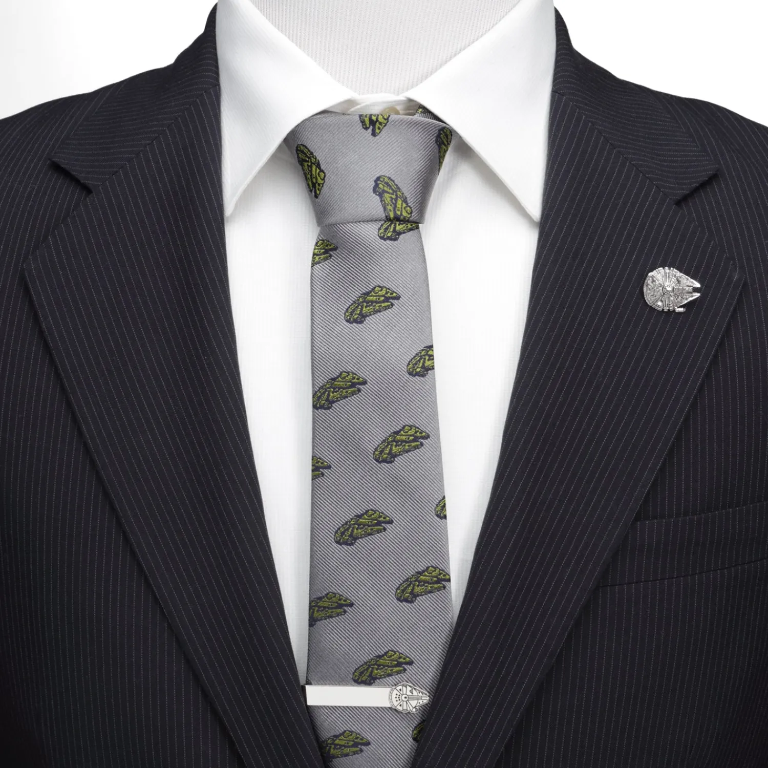 Store Millennium Falcon Gray Men's Tie Star Wars Ties