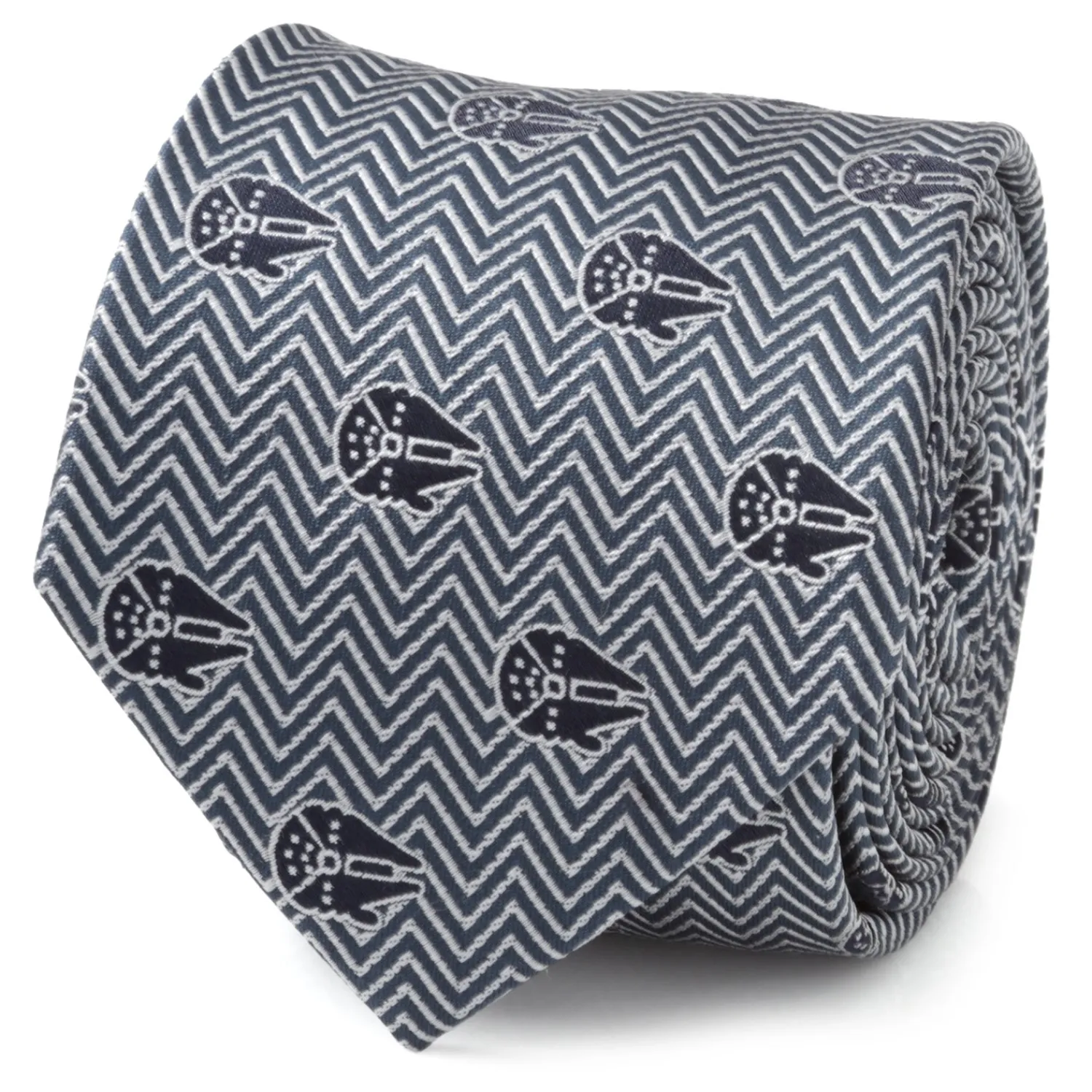 Flash Sale Millennium Falcon Herringbone Blue Men's Tie Star Wars Ties