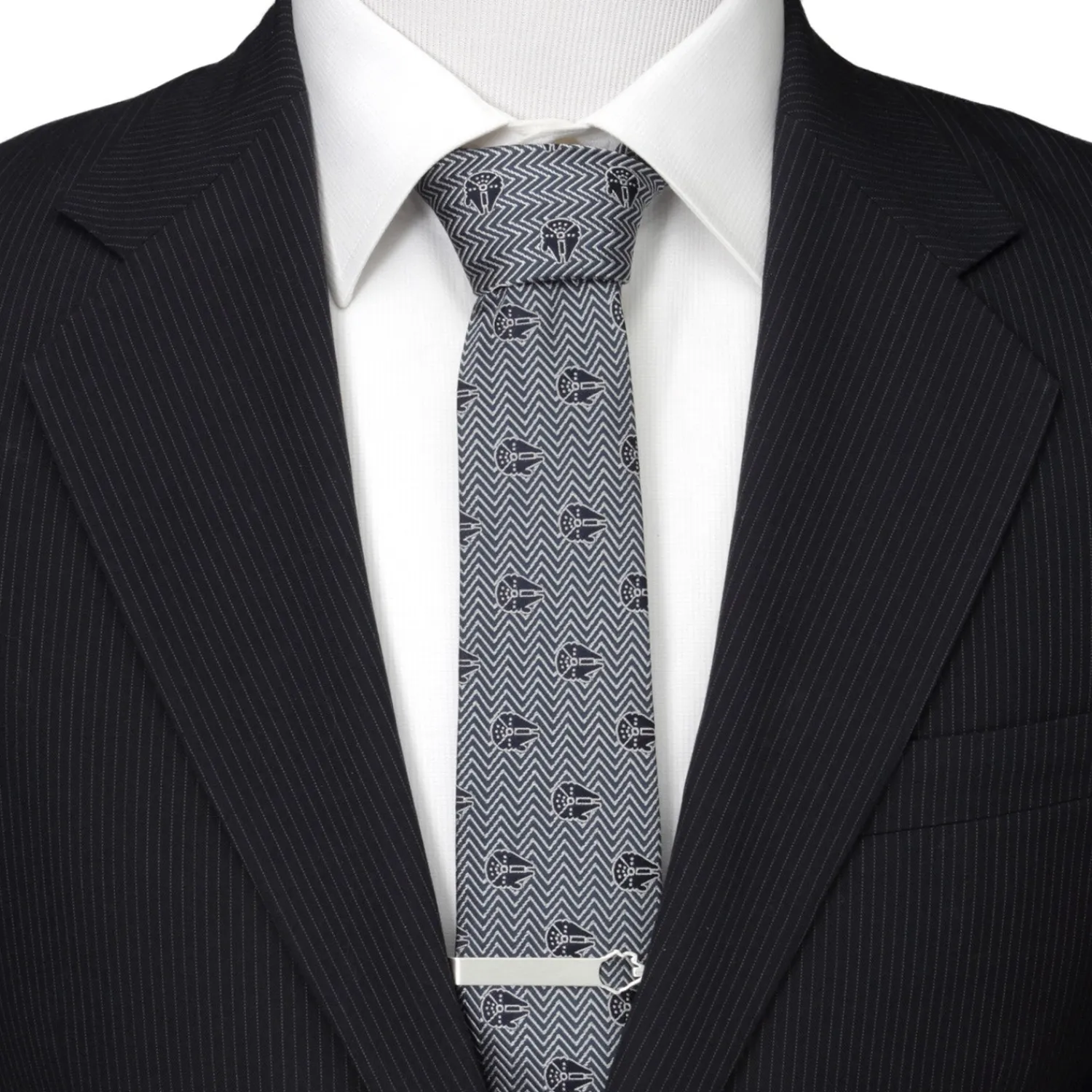 Flash Sale Millennium Falcon Herringbone Blue Men's Tie Star Wars Ties