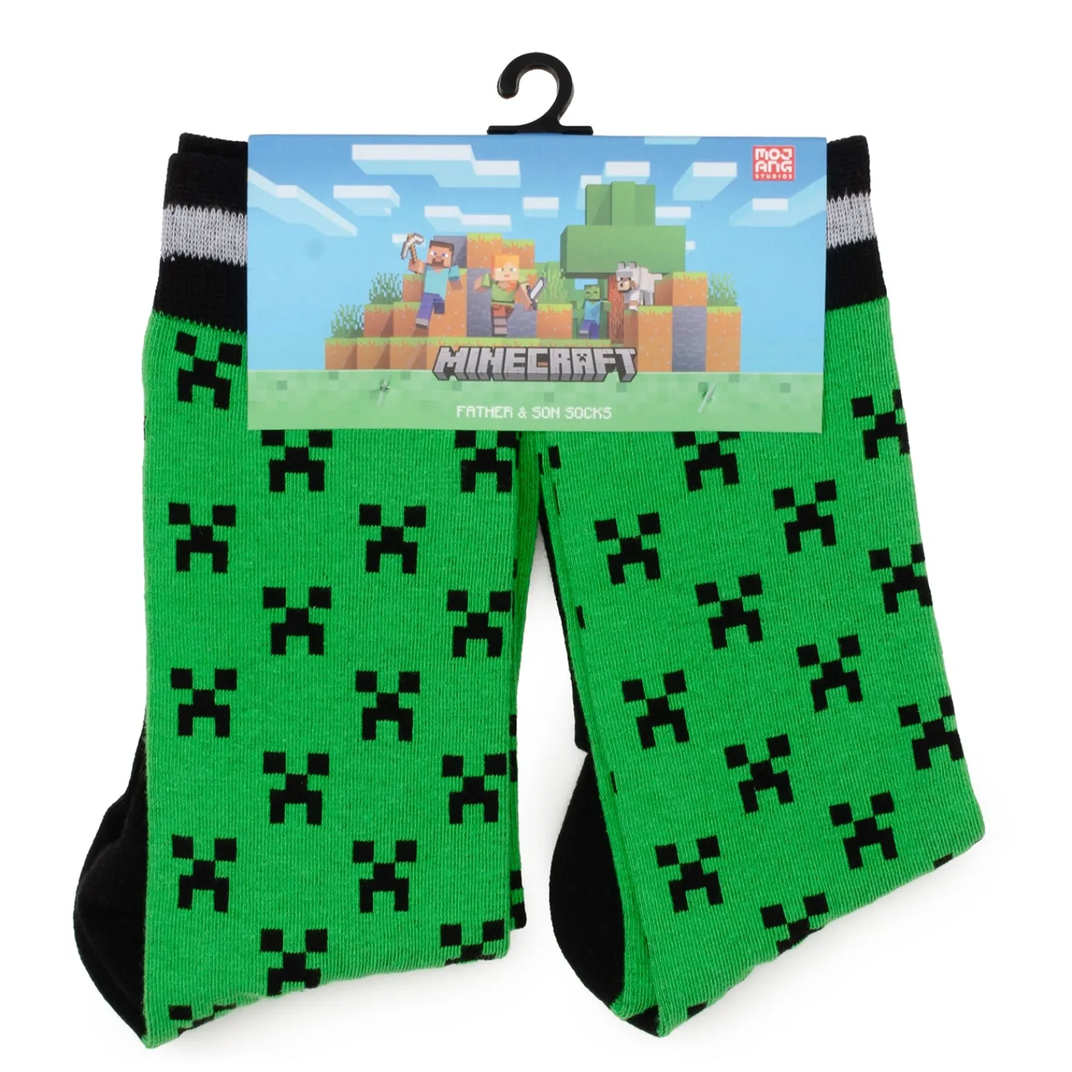 Store Creeper Green Father/Son Sock Set Socks | Hobbies & Interests Cufflinks