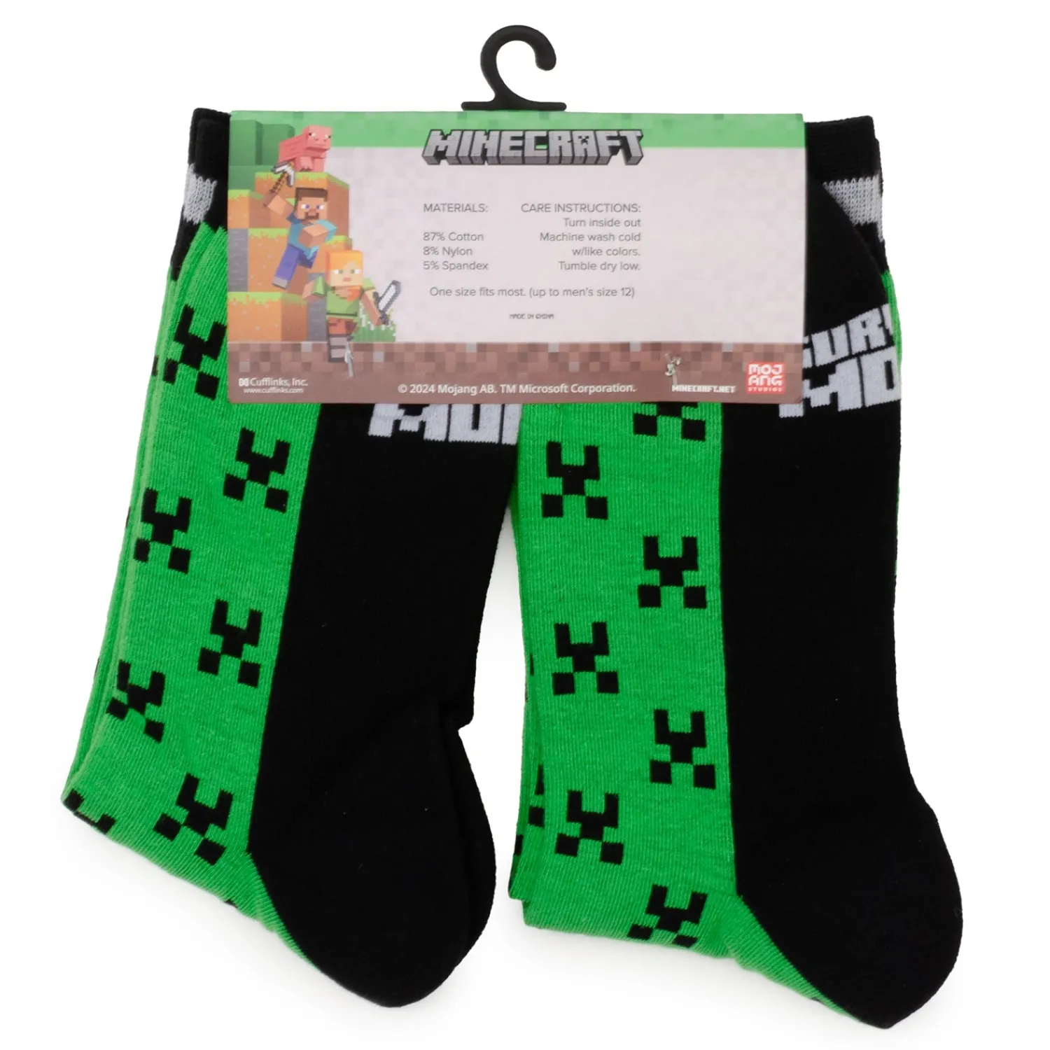 Store Creeper Green Father/Son Sock Set Socks | Hobbies & Interests Cufflinks