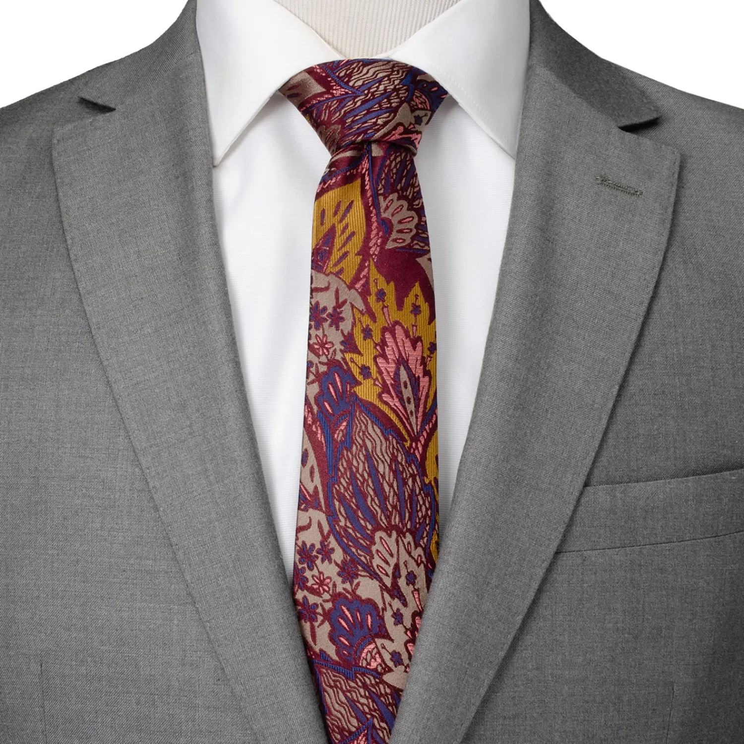 Fashion Multi Brown Patterned Men's Tie Classic Ties