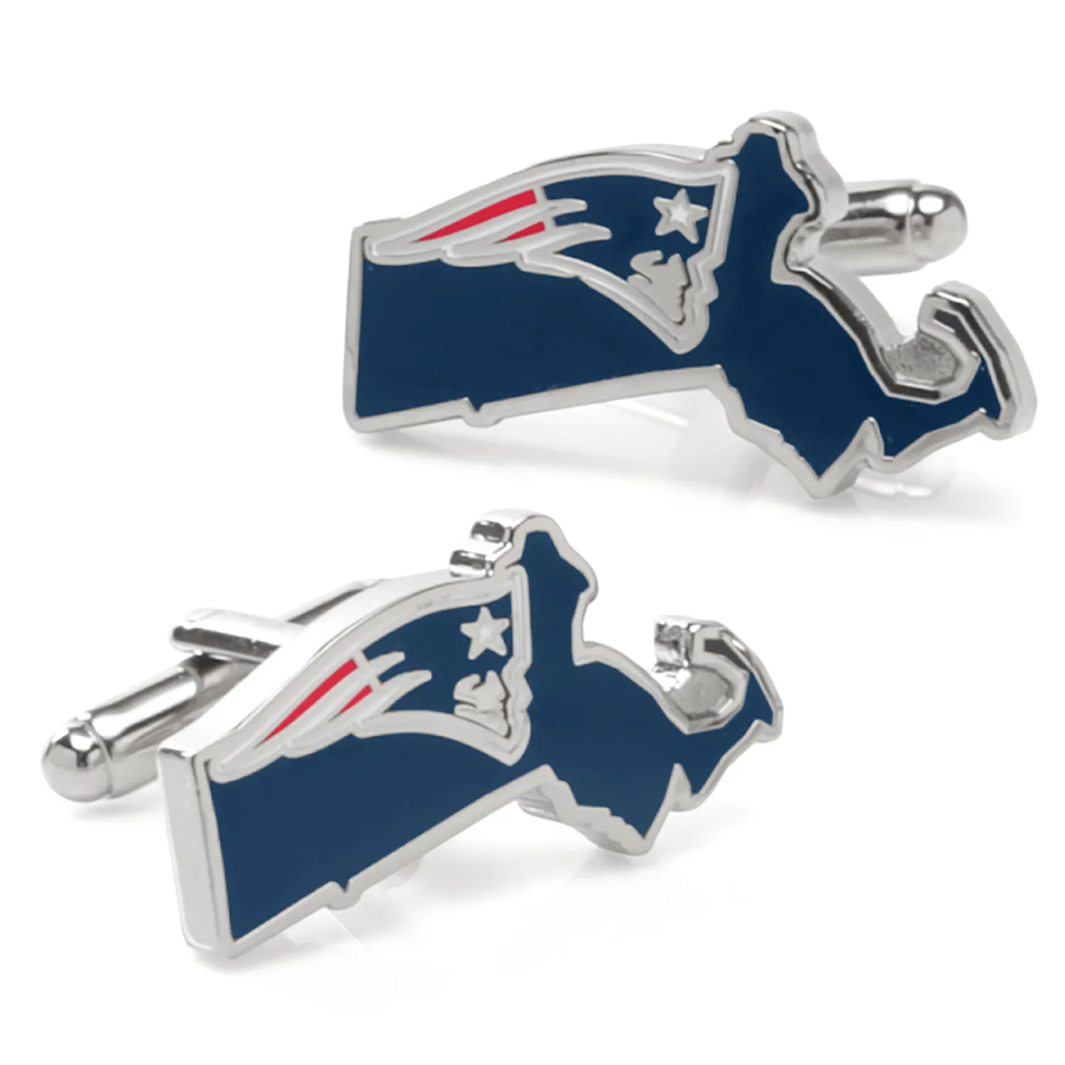 New New England Patriots State Shaped Cufflinks Luxury Cufflinks | Sports Cufflinks
