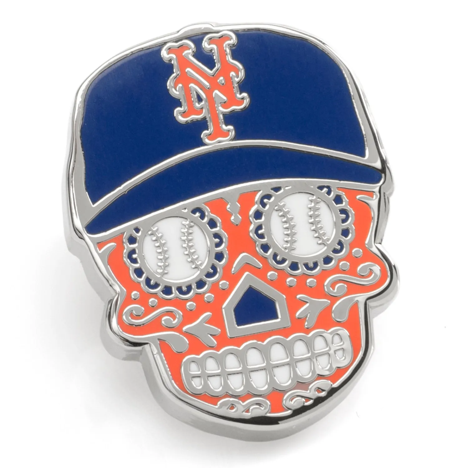 Sale New York Mets Sugar Skull Lapel Pin Lapel Pins