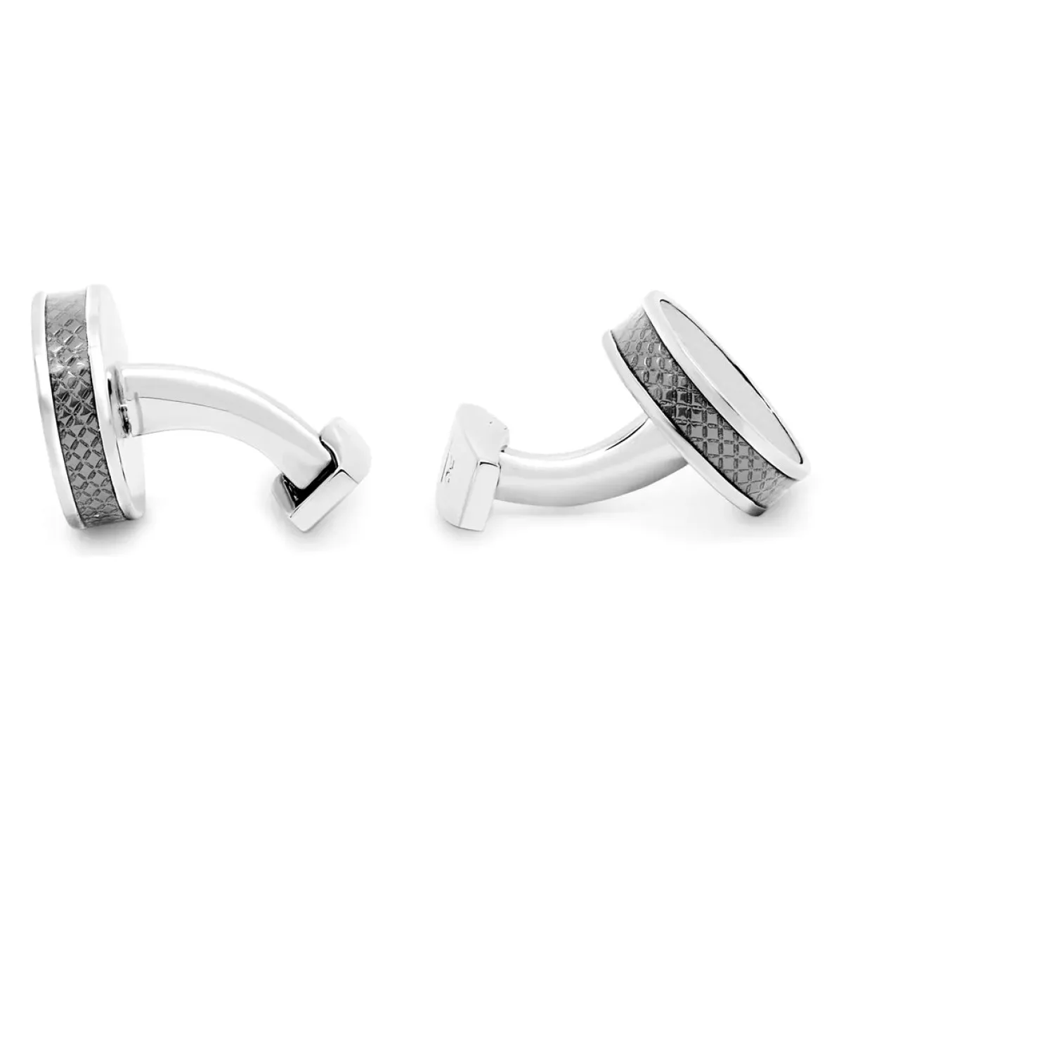 Online Palladium plated Carbon Fibre Cufflinks and Shirt Studs Set Stud Sets