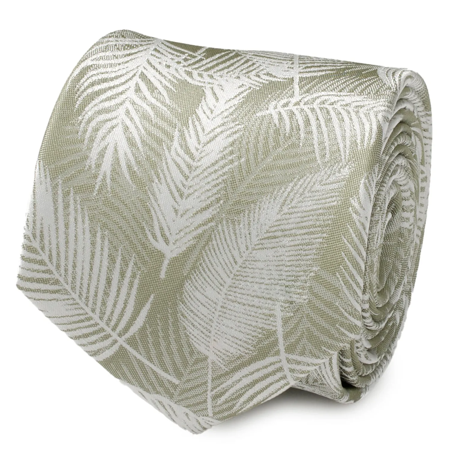 Fashion Palm Leaf Light Sage Tie Classic Ties