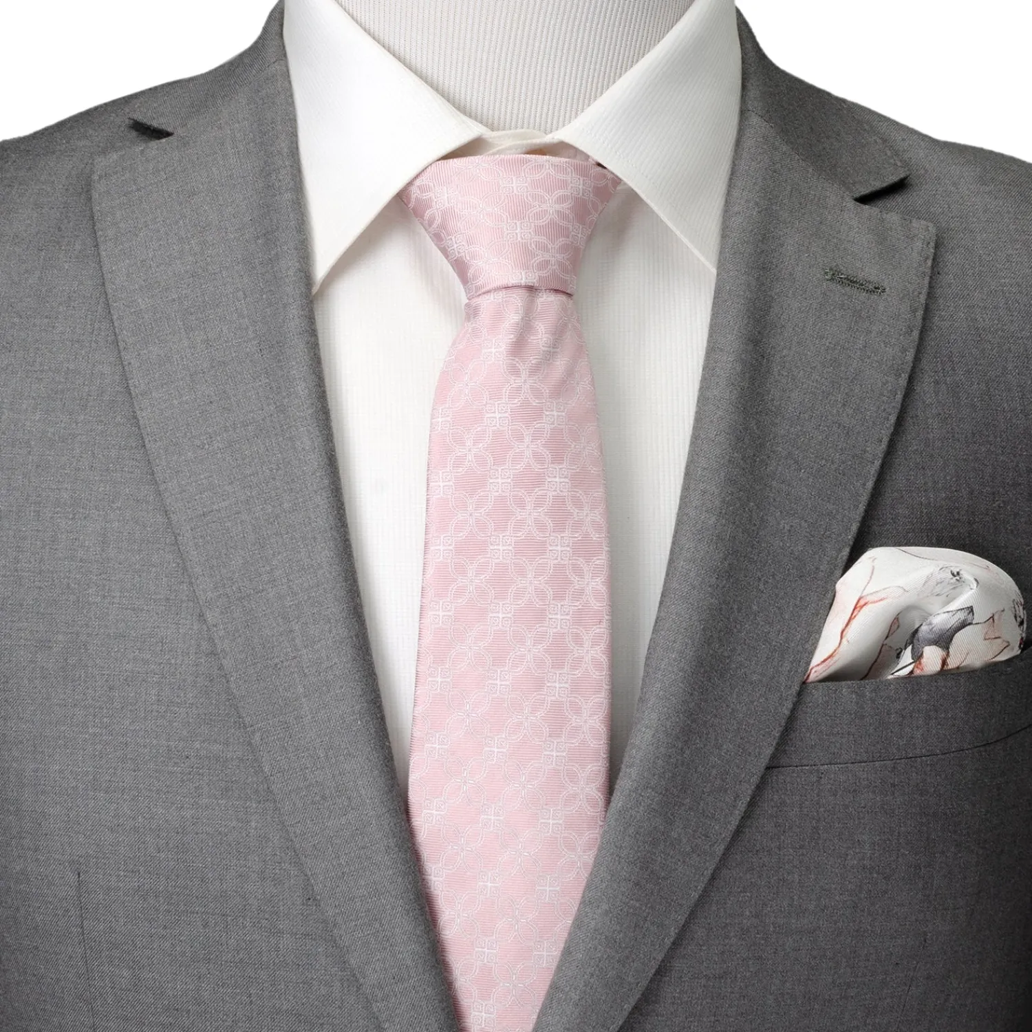 Best Sale Pink Art Deco Men's Tie Classic Ties