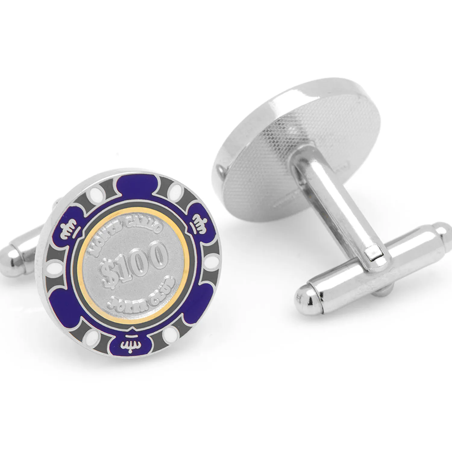 Flash Sale $100 Purple Poker Chip Cufflinks Luxury Cufflinks | Hobbies & Interests Cufflinks