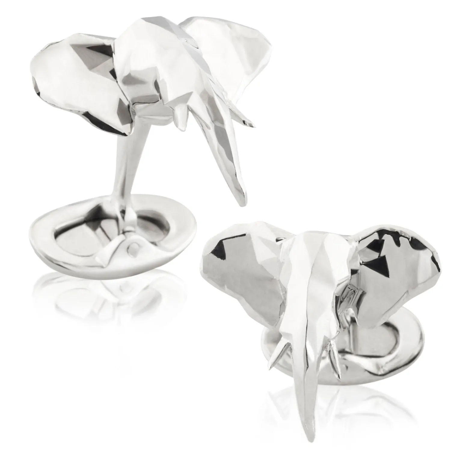 Sale "Faceted Ziggy" Geometric Elephant Cufflinks Luxury Cufflinks | Hobbies & Interests Cufflinks