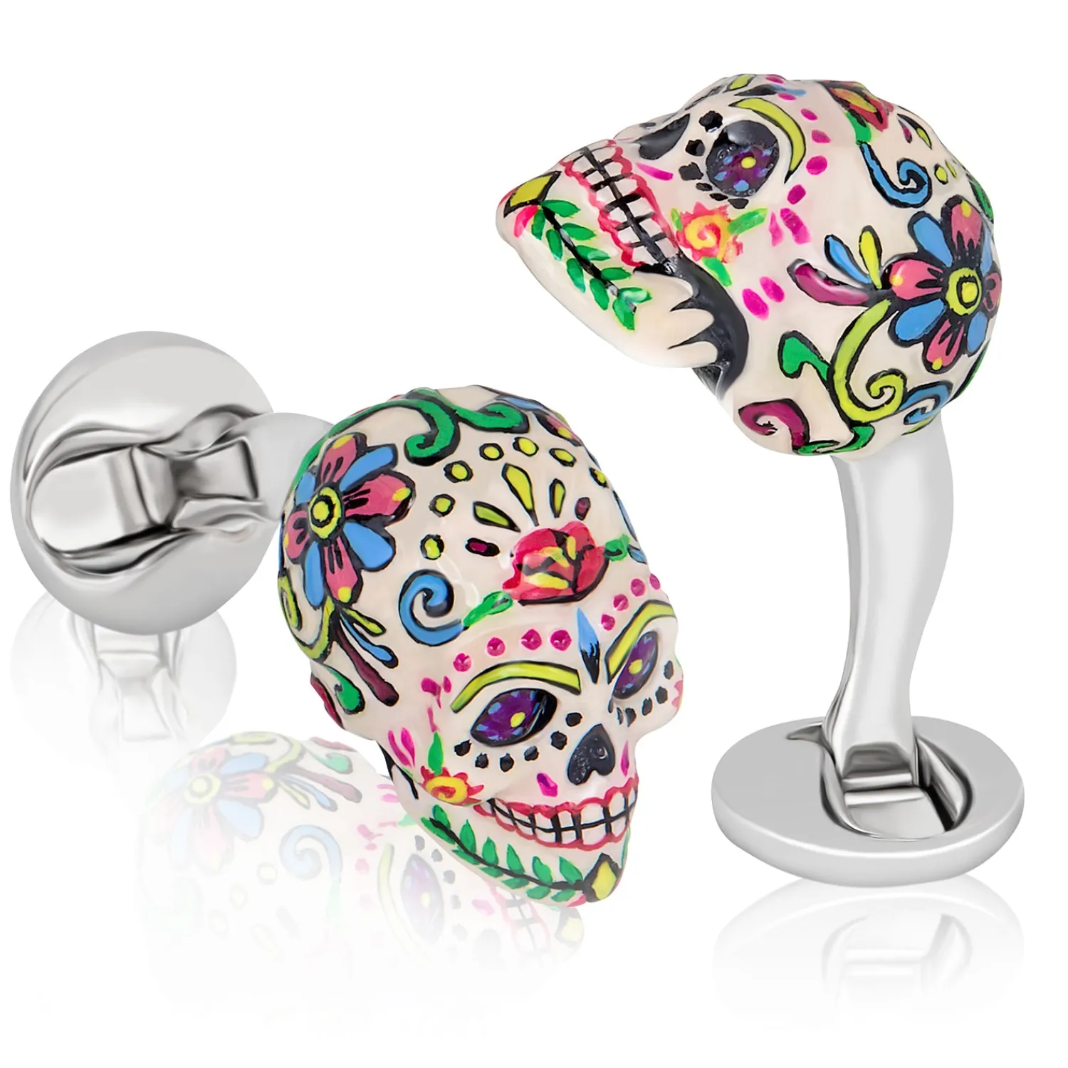 Online "Sweet Yorick" Sugar Skull Cufflinks Luxury Cufflinks | Hobbies & Interests Cufflinks