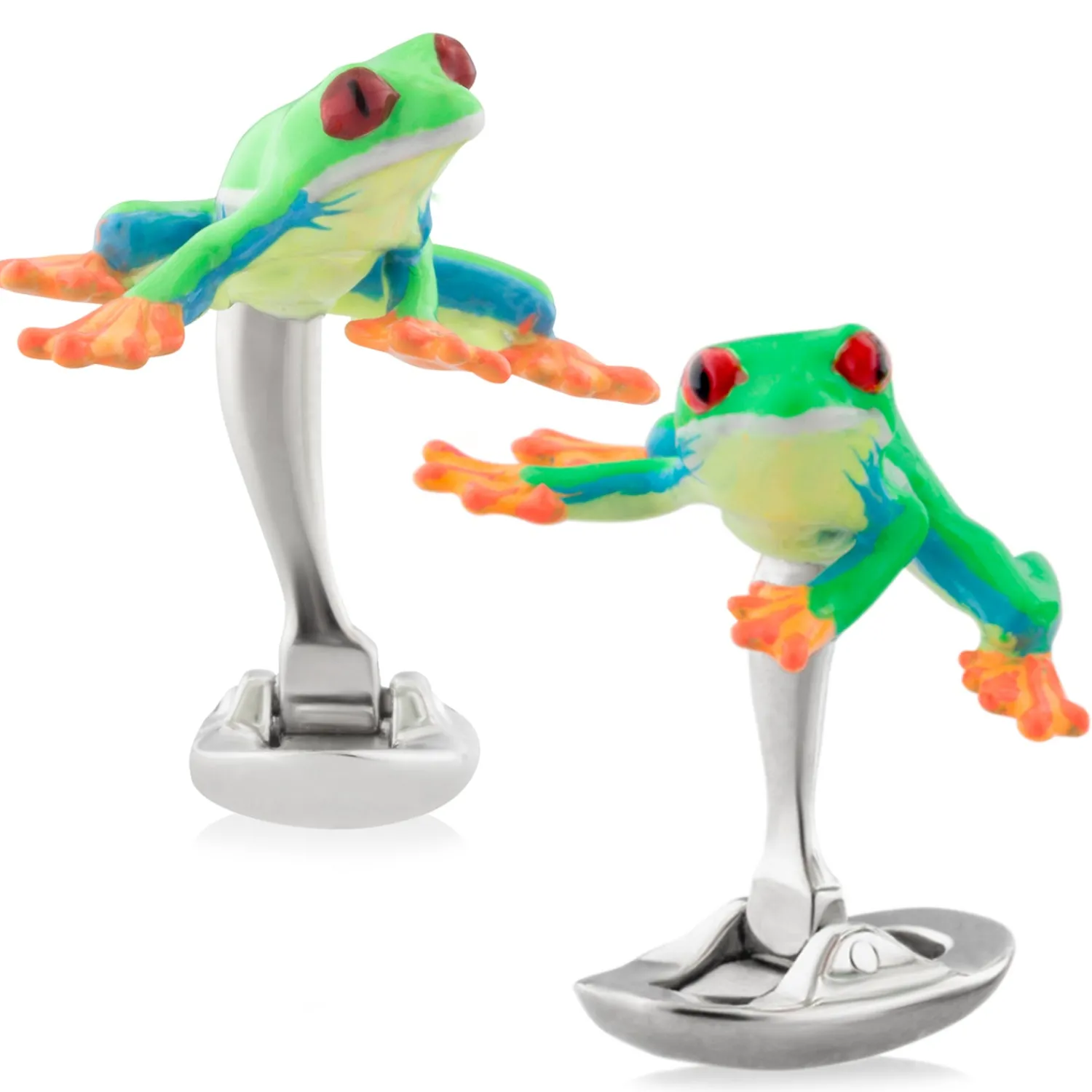 Store "The Red-Eye" Tree Frog Cufflinks Luxury Cufflinks | Hobbies & Interests Cufflinks
