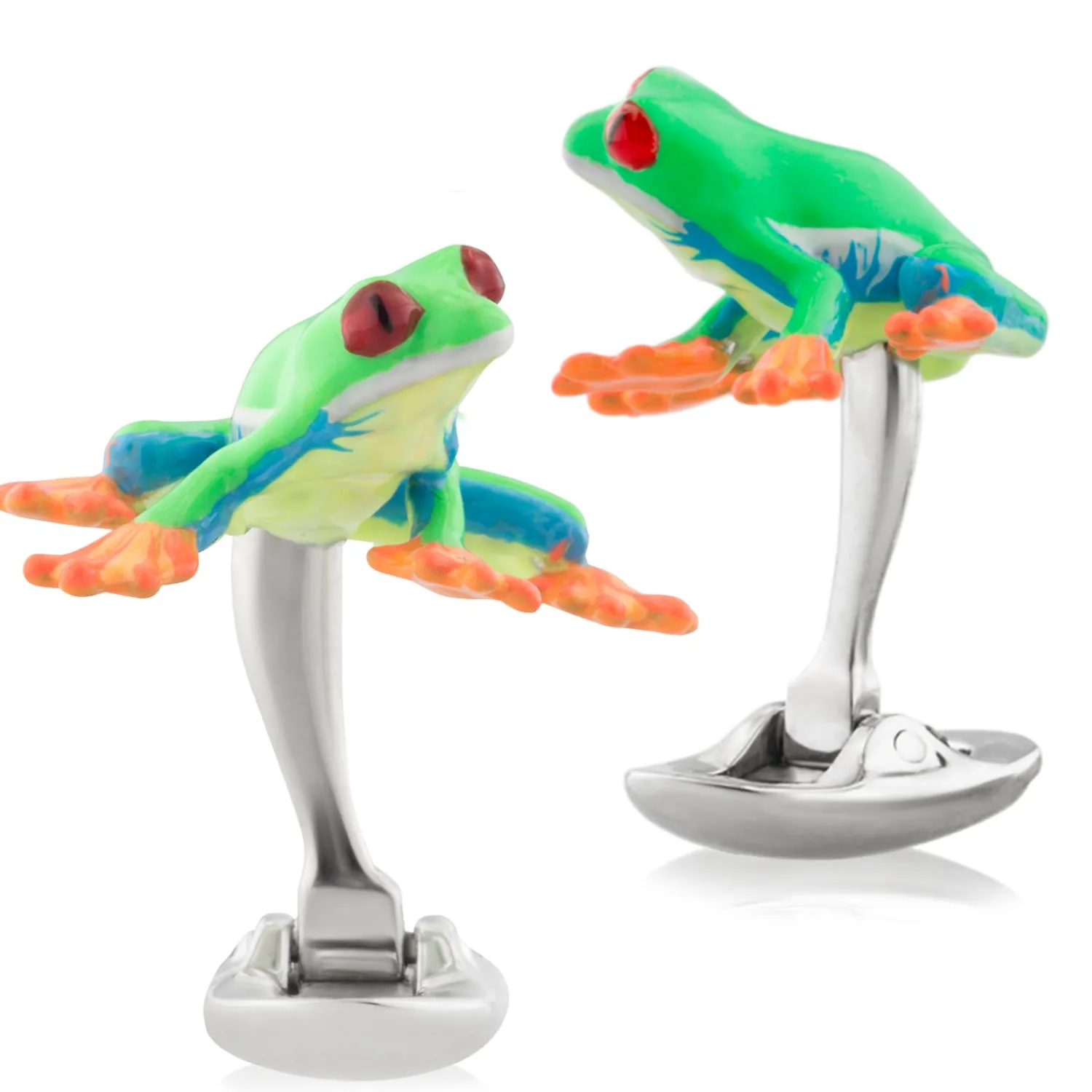 Store "The Red-Eye" Tree Frog Cufflinks Luxury Cufflinks | Hobbies & Interests Cufflinks