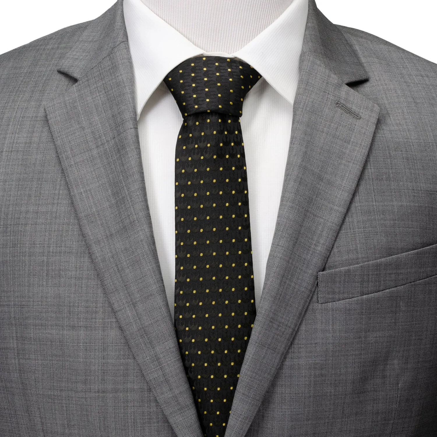 Best Rebel Dot Charcoal Men's Tie Star Wars Ties