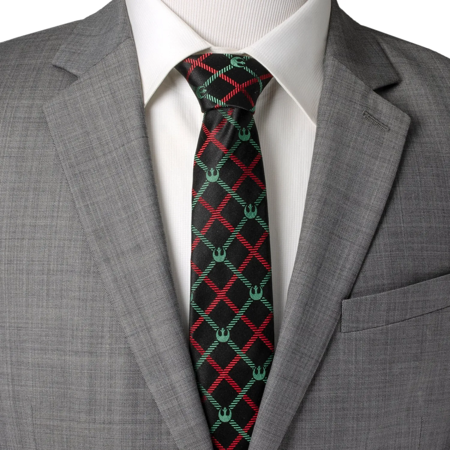 Best Rebel Red/Green Plaid Men's Tie Star Wars Ties | Hobbies & Interests Cufflinks