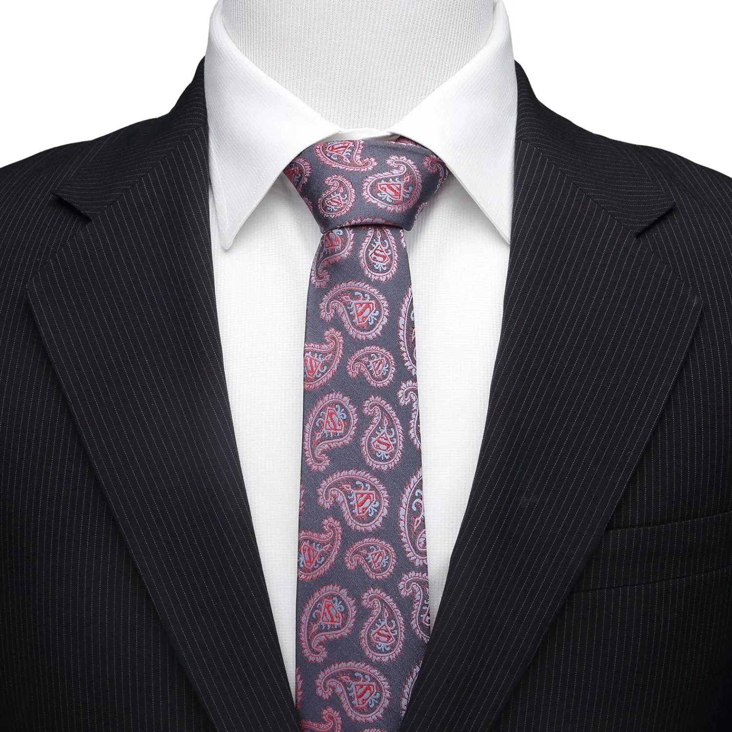 Cheap Red and Blue Superman Paisley Tie Dc Comics Ties