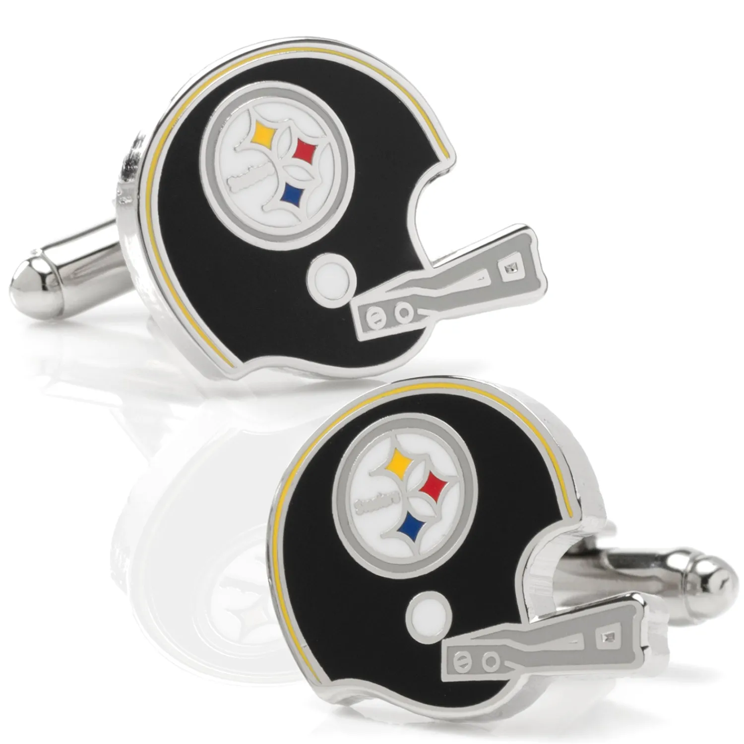 Shop Retro Pittsburgh Steelers Helmet Cufflinks Luxury Cufflinks | Sports Cufflinks