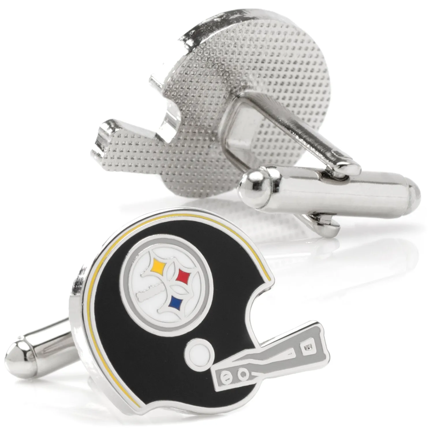 Shop Retro Pittsburgh Steelers Helmet Cufflinks Luxury Cufflinks | Sports Cufflinks