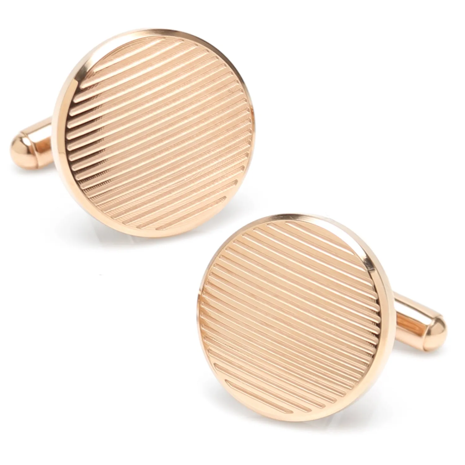 Shop Rose Gold Line Stainless Steel Cufflinks Luxury Cufflinks | Hobbies & Interests Cufflinks