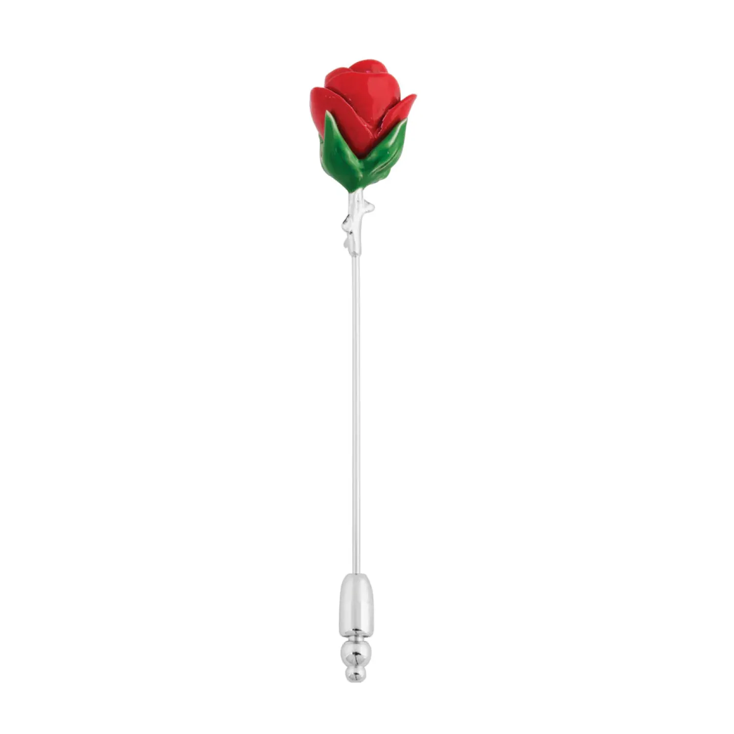 Online Rose Lapel Pin In Palladium Plating Lapel Pins