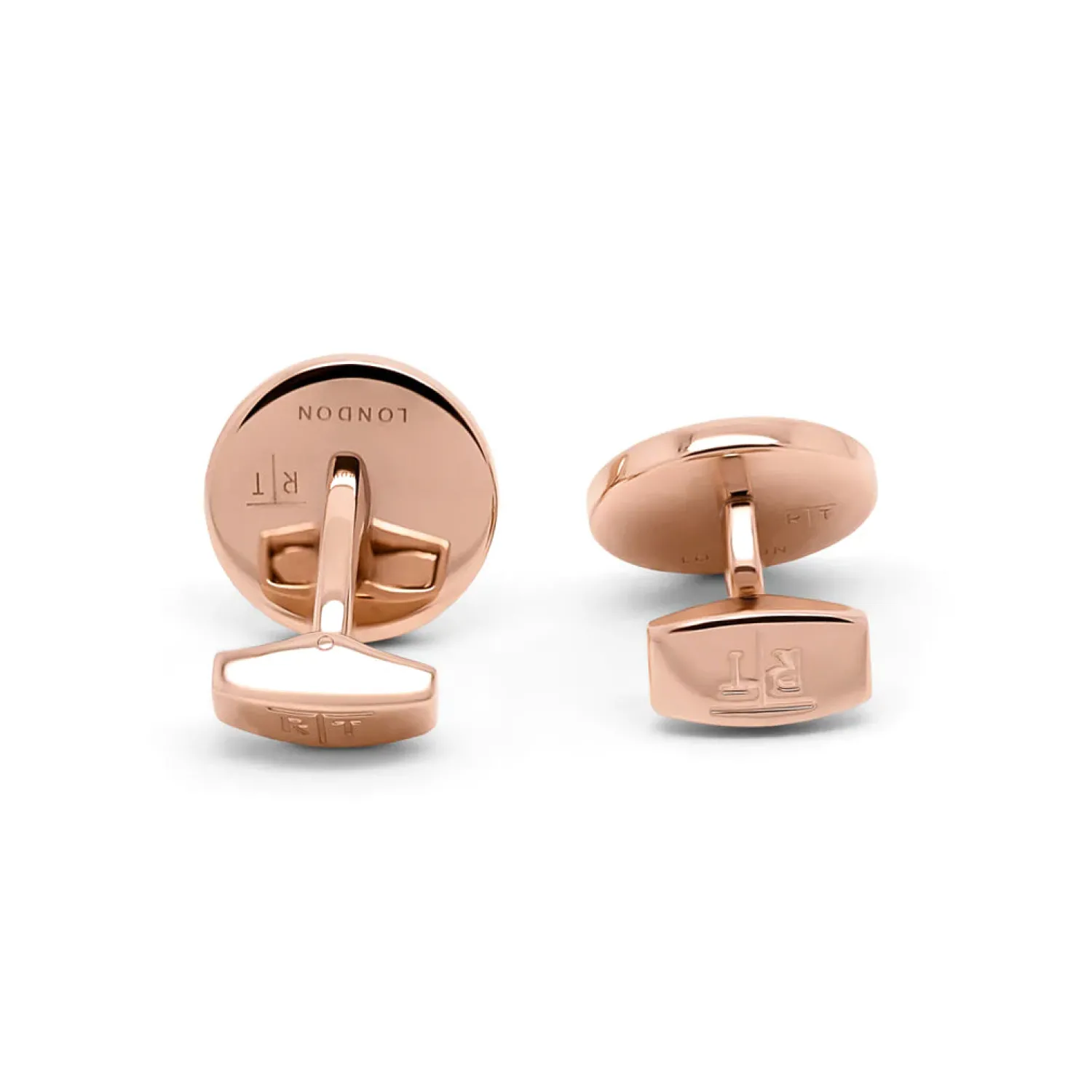 Flash Sale Rotondo Guilloche stud set with white mother of pearl in rose gold plated stainless steel Stud Sets