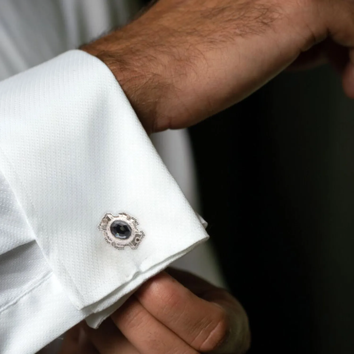 Sale Round Hematite Cufflinks Luxury Cufflinks | Hobbies & Interests Cufflinks