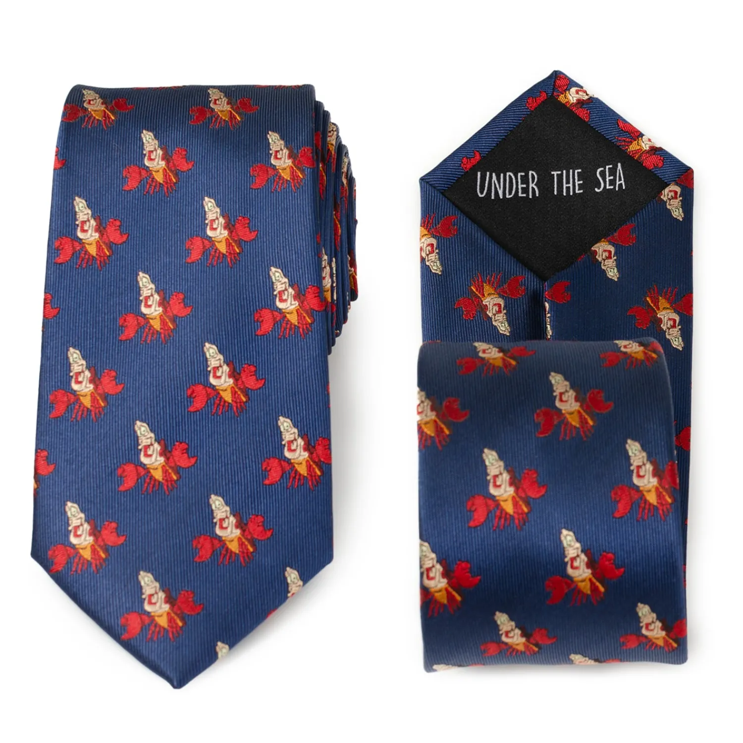 New Sebastian Hidden Message Blue Men's Tie Disney Ties