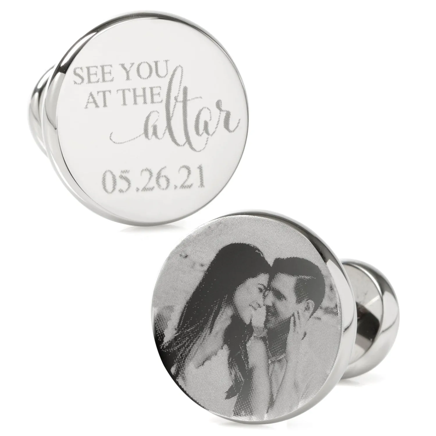New See You at the Altar Custom Photo Cufflinks Wedding Cufflinks | Luxury Cufflinks