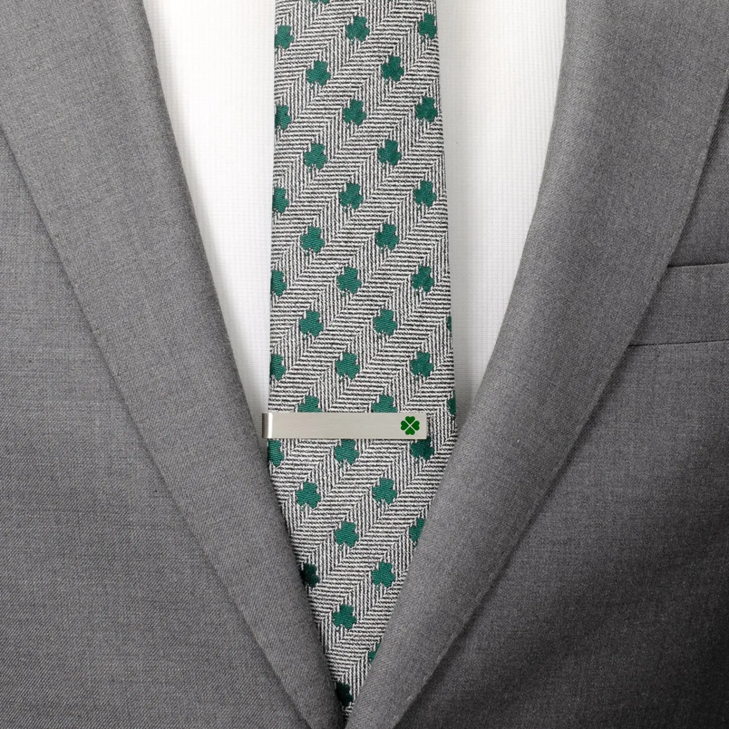 Store Shamrock Hidden Message Tie Bar Hobbies & Interests Tie Bars | Hidden Message Tie Bars
