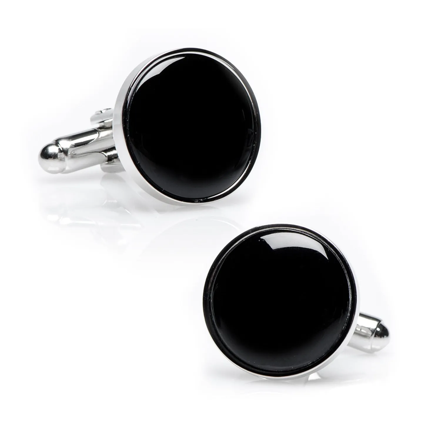 Flash Sale Silver and Onyx Cufflinks Luxury Cufflinks | Wedding Cufflinks