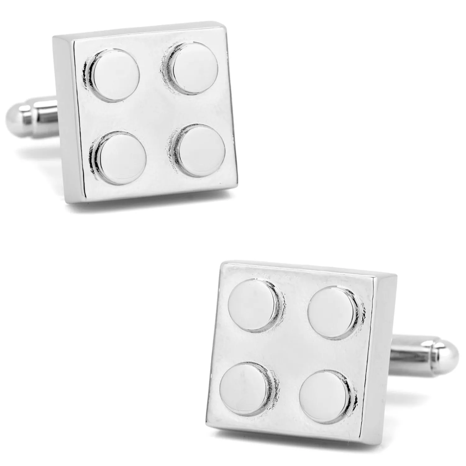 Hot Silver Building Block Cufflinks Luxury Cufflinks | Hobbies & Interests Cufflinks