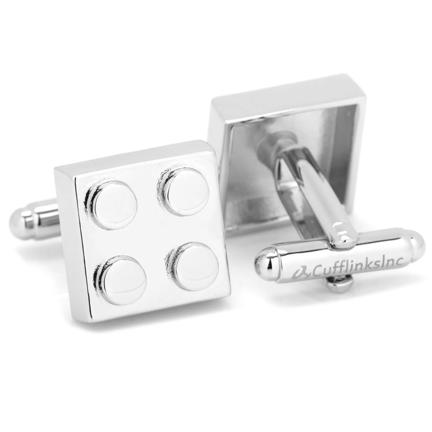 Hot Silver Building Block Cufflinks Luxury Cufflinks | Hobbies & Interests Cufflinks