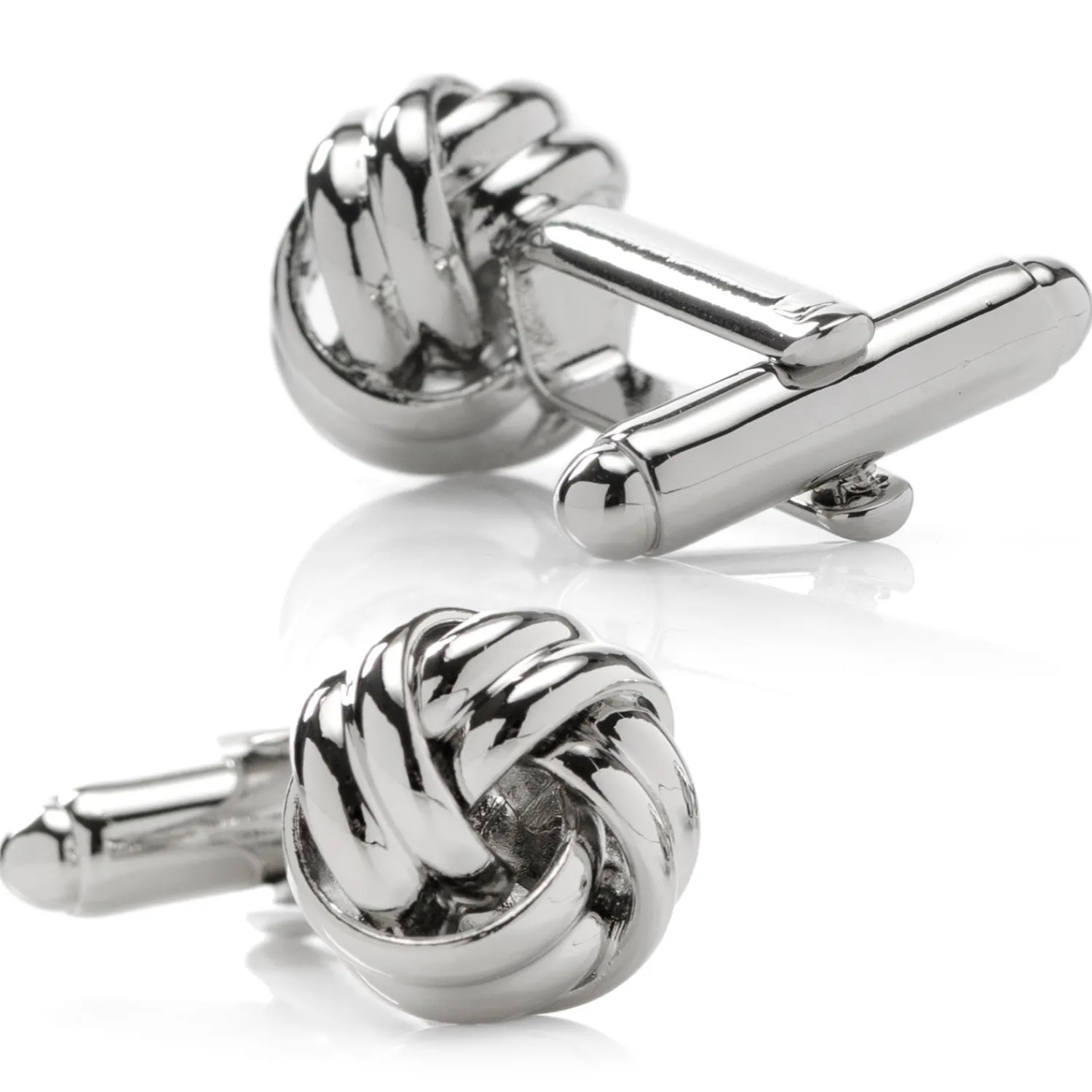 Flash Sale Silver Knot Cufflinks Wedding Cufflinks | Luxury Cufflinks