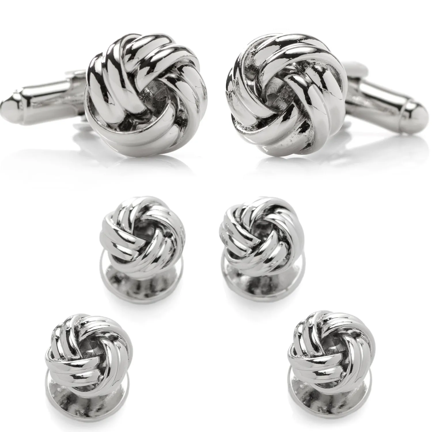 Online Silver Knot Stud Set Stud Sets