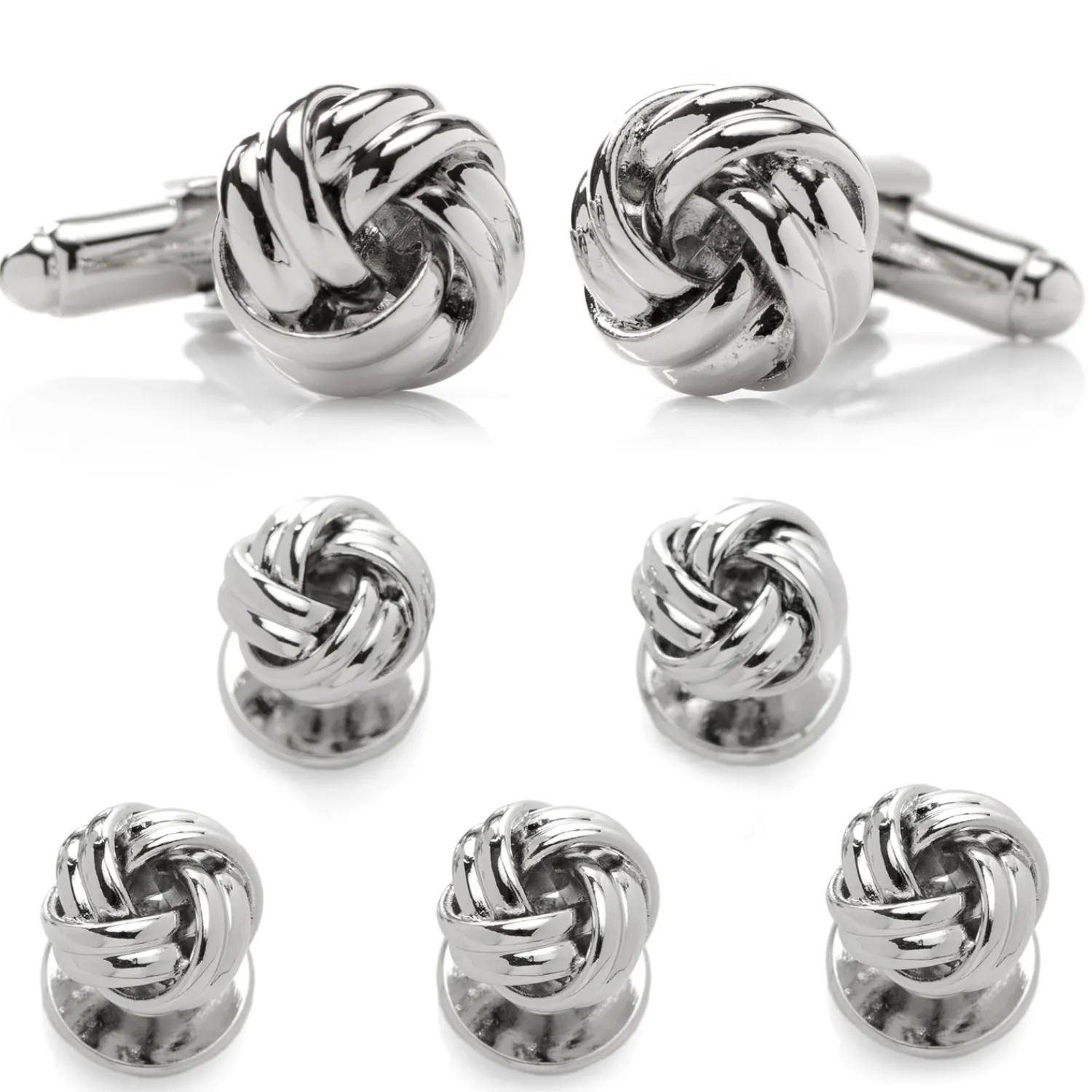 Fashion Silver Knot 5-Stud Set Stud Sets