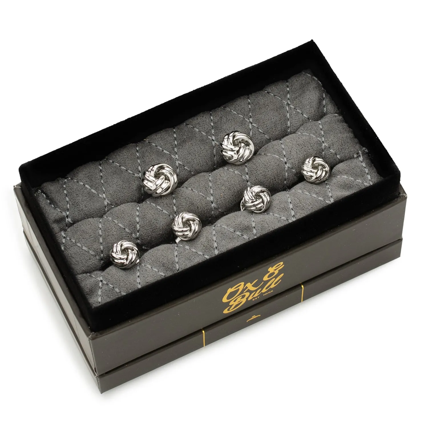 Online Silver Knot Stud Set Stud Sets
