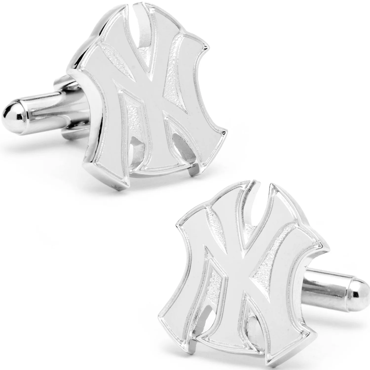 Sale Silver New York Yankees Logo Cufflinks Luxury Cufflinks | Sports Cufflinks
