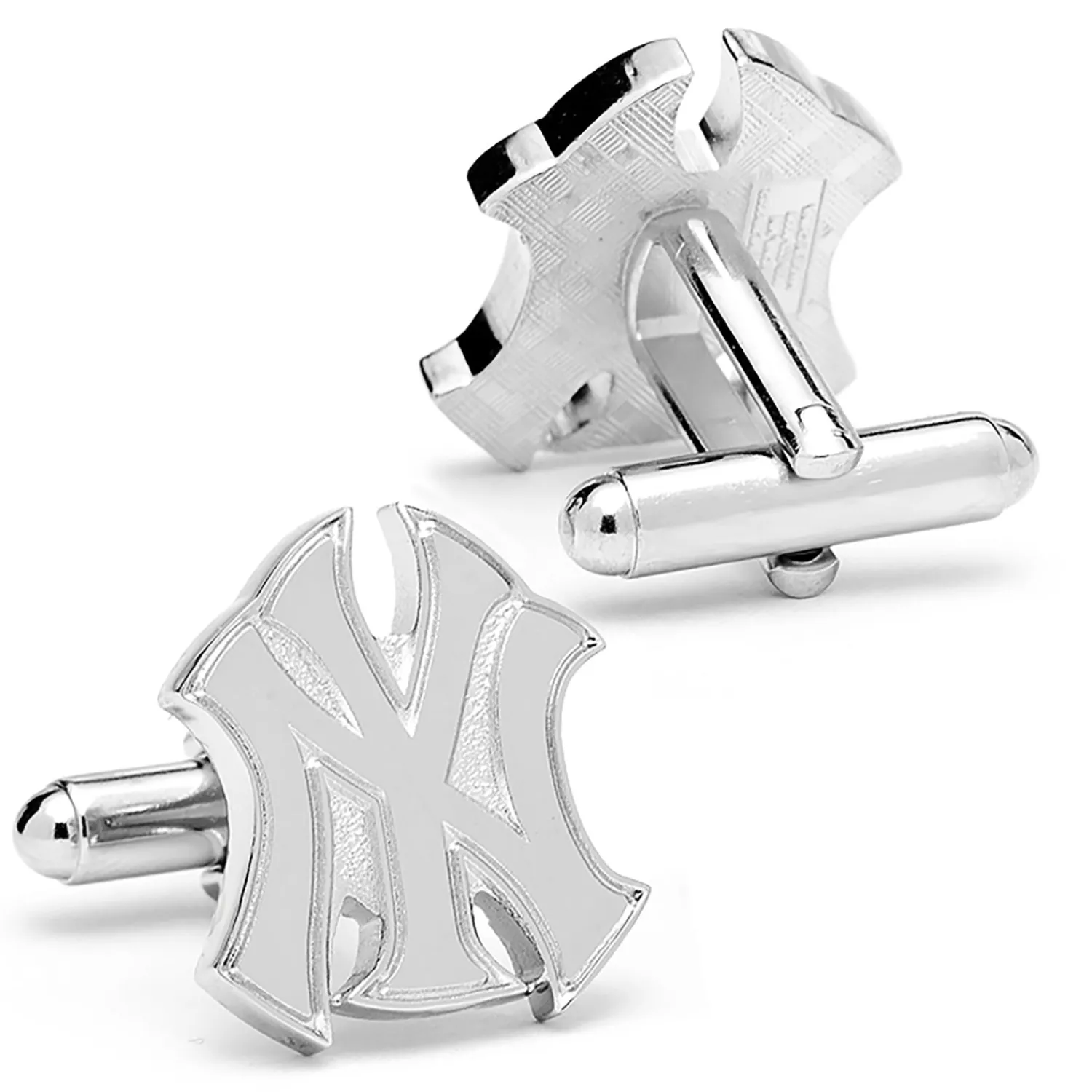 Sale Silver New York Yankees Logo Cufflinks Luxury Cufflinks | Sports Cufflinks