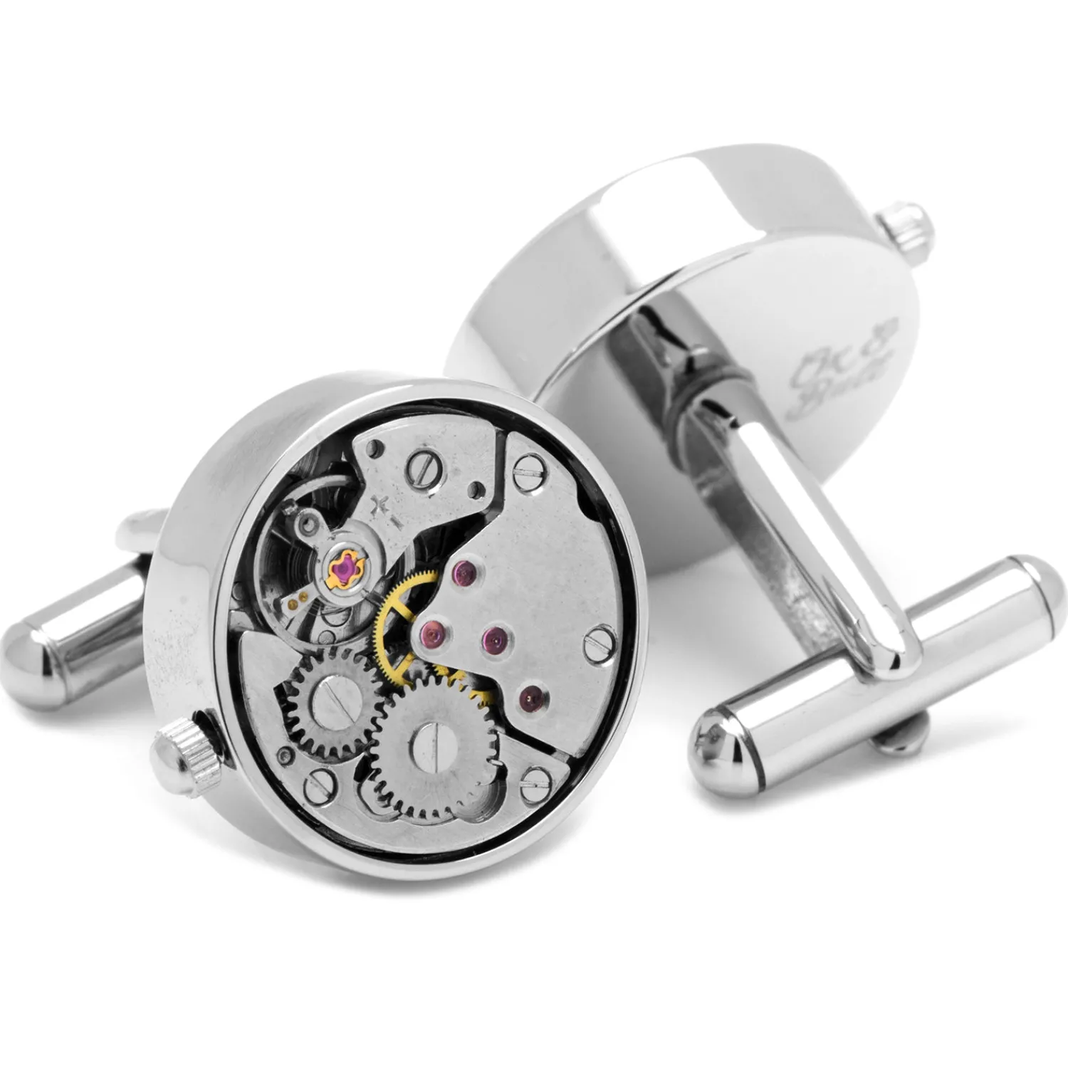 Flash Sale Silver Watch Movement Cufflinks Luxury Cufflinks | Hobbies & Interests Cufflinks